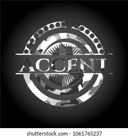 Accent on grey camouflage pattern
