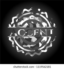 Accent on grey camouflage pattern