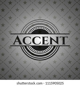 Accent realistic black emblem