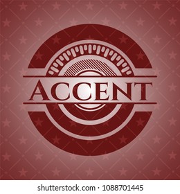 Accent red emblem. Retro