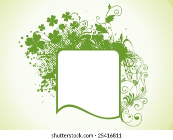 accent shamrock flower grunge frame 17th march illustration