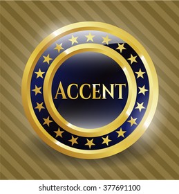 Accent shiny badge