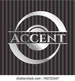Accent silver badge