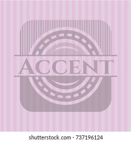 Accent vintage pink emblem
