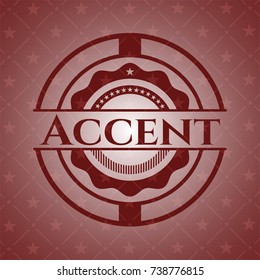 Accent vintage red emblem