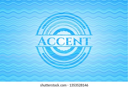 Accent water wave representation emblem.