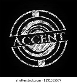 Accent written on a chalkboard