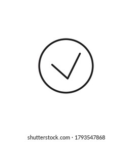 Aceptar icono de aprobación (ilustración vectorial)