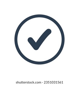 Accept, approved, check mark icon vector