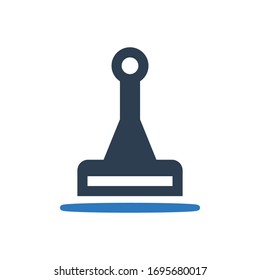 Aceptar, aprobado, sellar, válido, vector de icono