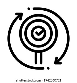 aceptar el vector de icono de línea de informe de auditoría. aceptar el signo del informe de auditoría. símbolo de contorno aislado ilustración negra