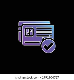 Accept blue gradient vector icon