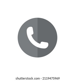 Accept call grey flat vector icon