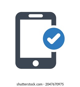 Aceptar icono de llamada.mobile,check (ilustración vectorial)