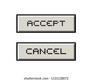 accept and cancel buttonsº