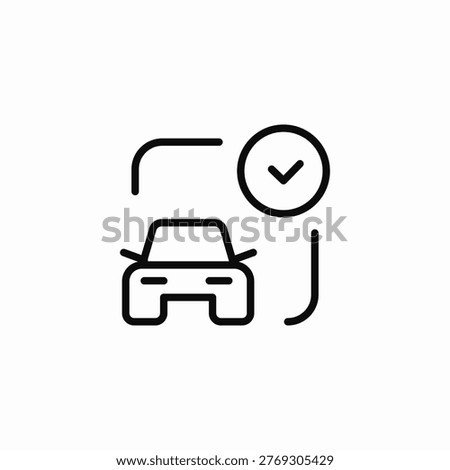 accept car confirm icon sign vector