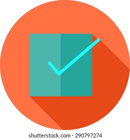 Accept, check, check mark, checklist icon vector image. Can also be used for education, academics and science. Suitable for use on web apps, mobile apps and print media.