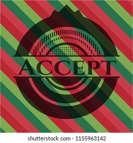 Accept christmas badge background.