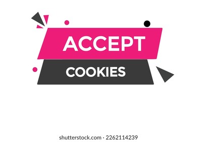 accept cookies button vectors.sign label speech bubble accept cookies
