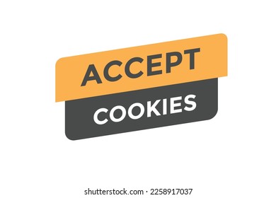 Accept cookies button web banner templates. Vector Illustration
