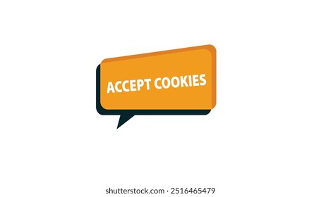 Accept cookies button web banner templates. Vector Illustration 
