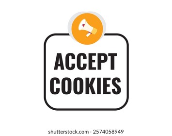 Accept cookies , clock, button, Application, Button, Background, vector, banner template, website, design,
