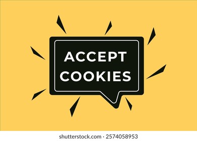 Accept cookies , clock, button, Application, Button, Background, vector, banner template, website, design,
