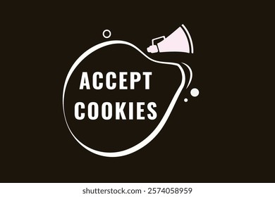 Accept cookies , clock, button, Application, Button, Background, vector, banner template, website, design,
