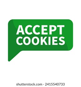 Accept Cookies Green Rectangle Shape For Sign Information Website Security
 svg