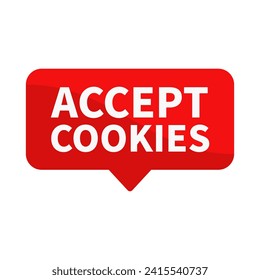 Accept Cookies Red Rectangle Shape For Sign Information Website Security
 svg