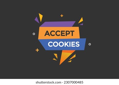 Cookies akzeptieren, Vektorgrafiken akzeptieren, Signieren, Sprechblasen akzeptieren Cookies
