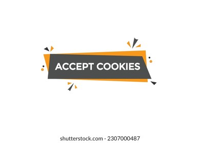 aceptar los vectores de cookies, firmar, nivel de discurso de burbuja aceptar cookies
