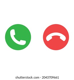 Accept And Decline Call Vector Icon