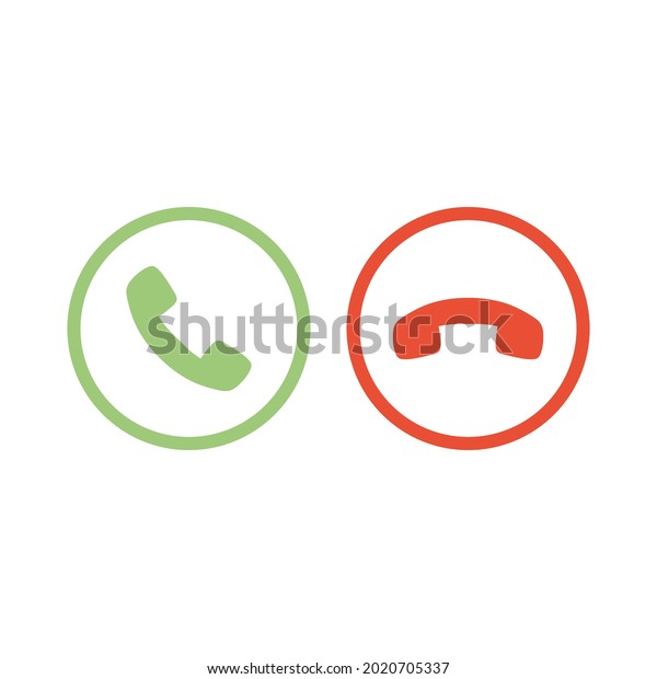 Accept Decline Phone Call Buttons Vector Stock Vector (Royalty Free ...