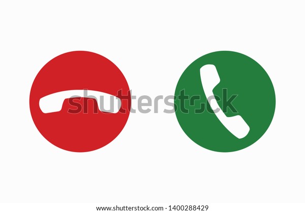 Accept Decline Phone Call Icon On Stock Vector (Royalty Free) 1400288429