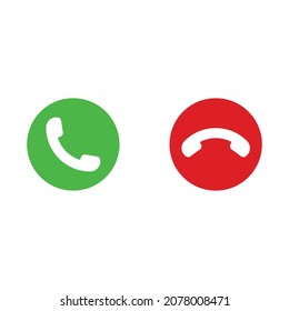Accept Decline Phone Icon Stock Vector (Royalty Free) 2078008471 ...