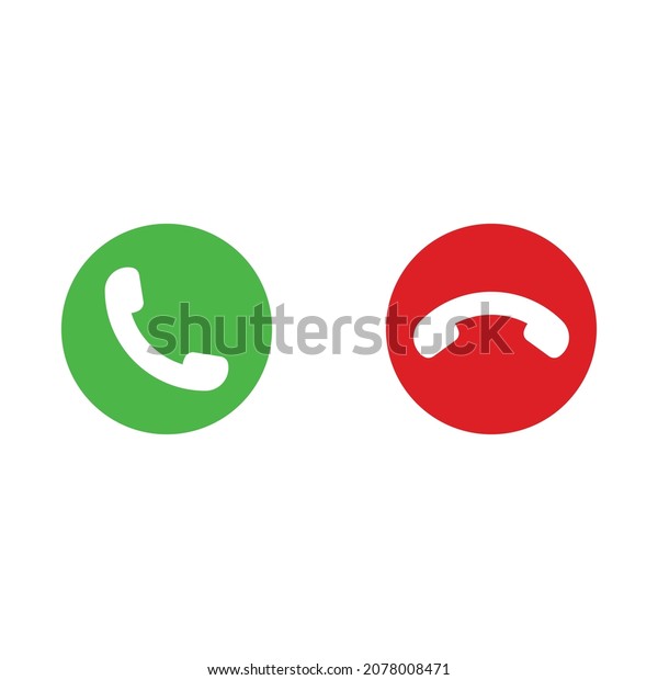 Accept Decline Phone Icon Stock Vector (Royalty Free) 2078008471 ...