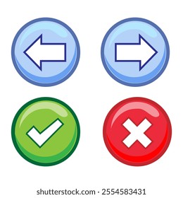 accept or deny line art vector color icon for apps and websites