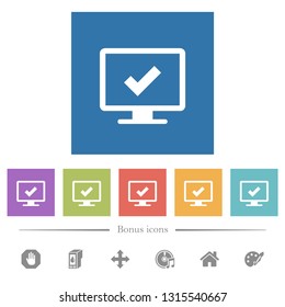Accept display settings flat white icons in square backgrounds. 6 bonus icons included.