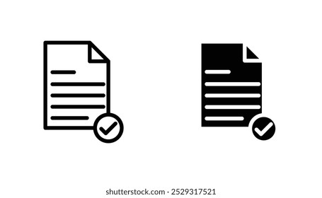 Accept document icon concept. Stock vector