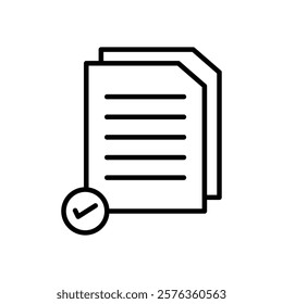 Accept document icon Flat fill set collection