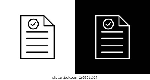 Accept document icon Graphic vector set for ui design