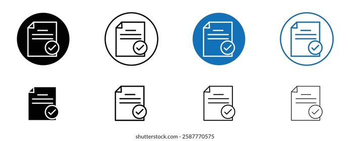 Accept document icons pack vectors for app and web ui designs