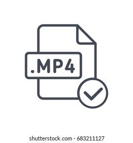 Accept file format line vector mp4