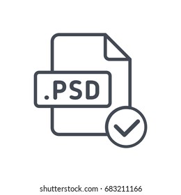 Accept file format line vector psd