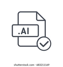 Accept file format line vector ai