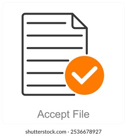 Accept File and File icon concept
