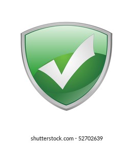 Accept green shield icon