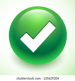 Accept green symbol isolated