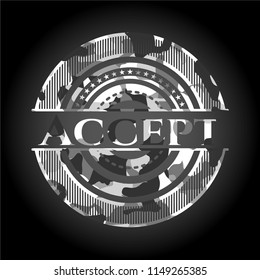 Accept grey camo emblem